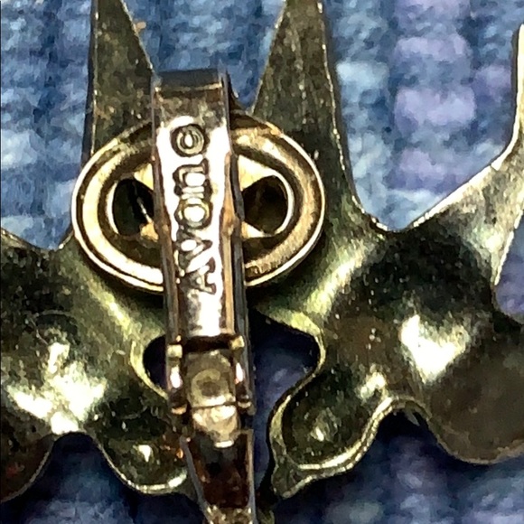 Vintage Avon swallow birds with pearl dangle accent clip on earrings - Picture 10 of 15